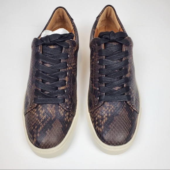 Frye Snake Embossed Leather Lace Sneaker NWT - Picture 2 of 7